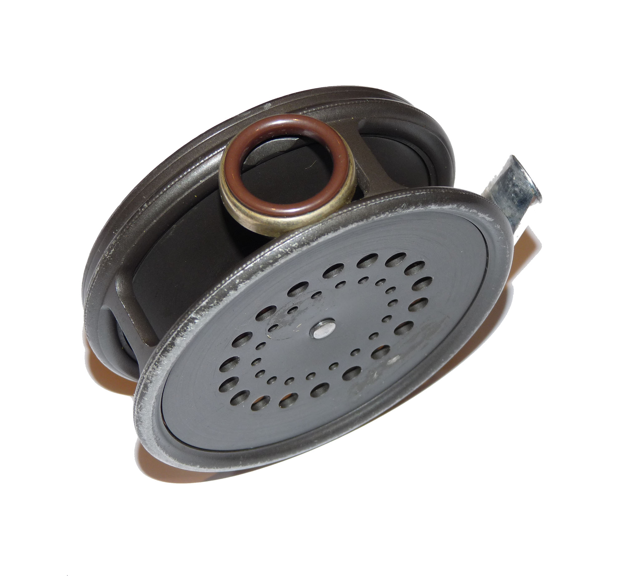 Hardy Perfect 3 3/8" trout fly reel with line guide Hardy case and box - Image 3