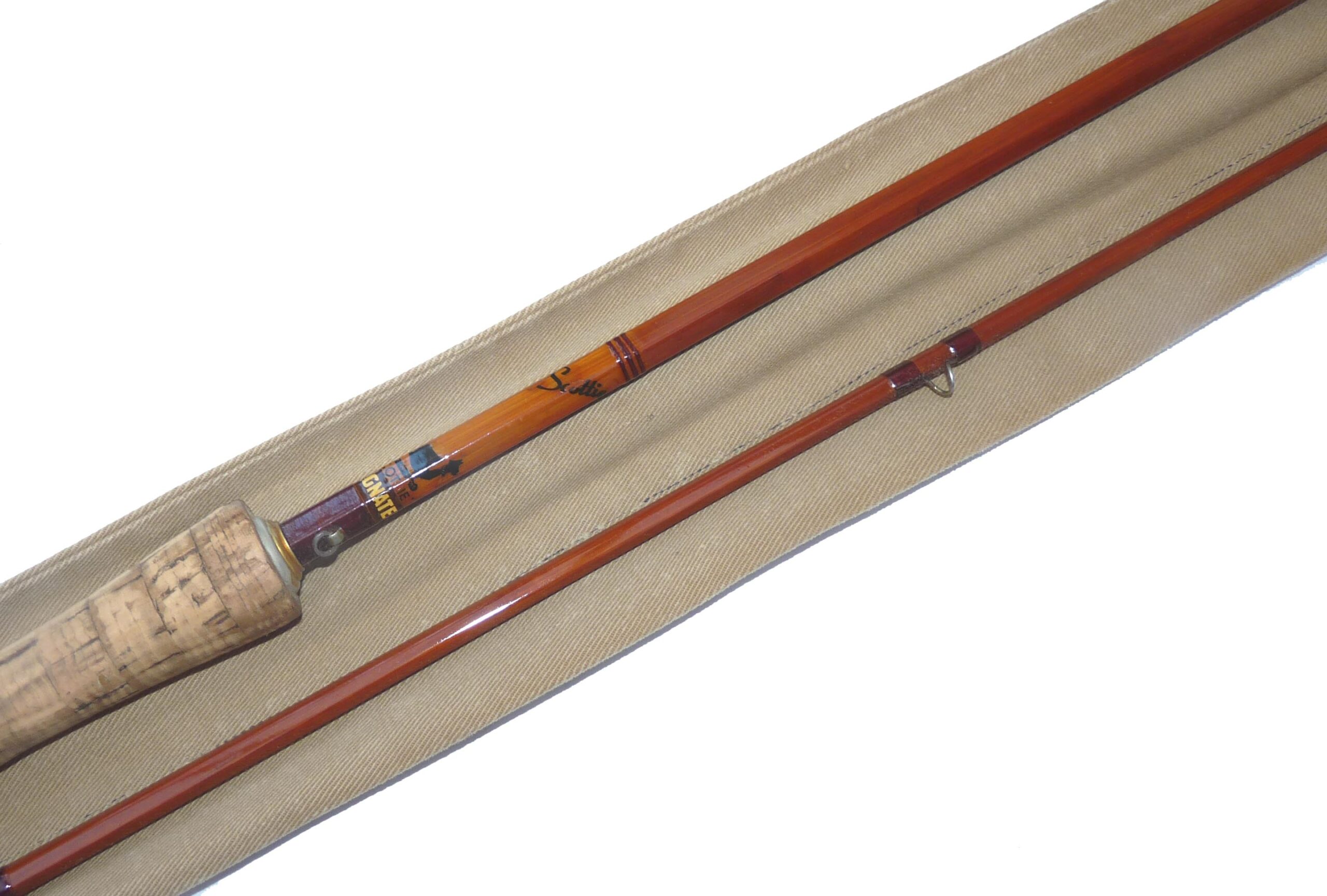 Sharpe’s of Aberdeen “The Scottie” 10’ two-piece Scottish impregnated cane trout fly rod, line rate #7,