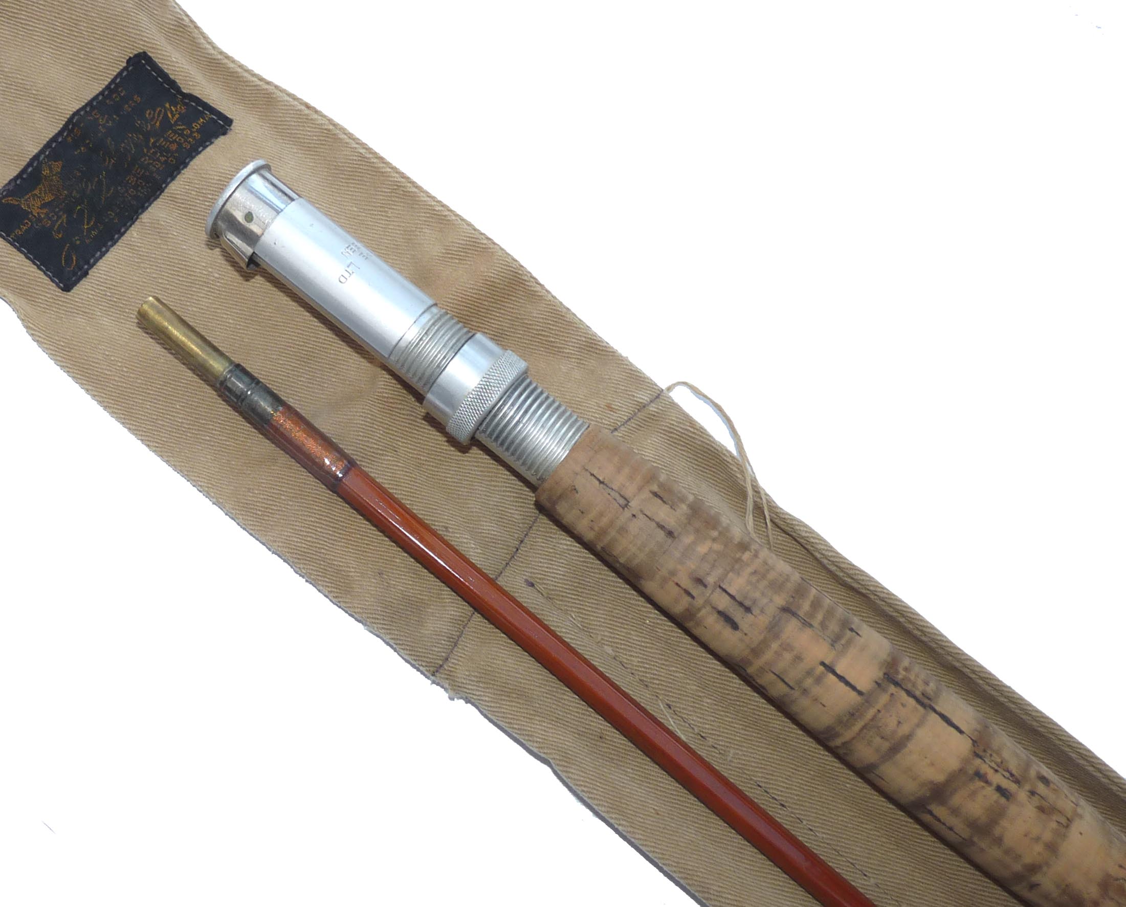 Sharpe’s of Aberdeen “The Scottie” 10’ two-piece Scottish impregnated cane trout fly rod, line rate #7, - Image 2