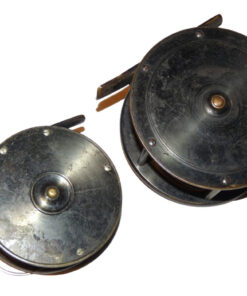 Alternative view of W. Garden Aberdeen 3.75" & trout 3" antique brass Birmingham fly reels