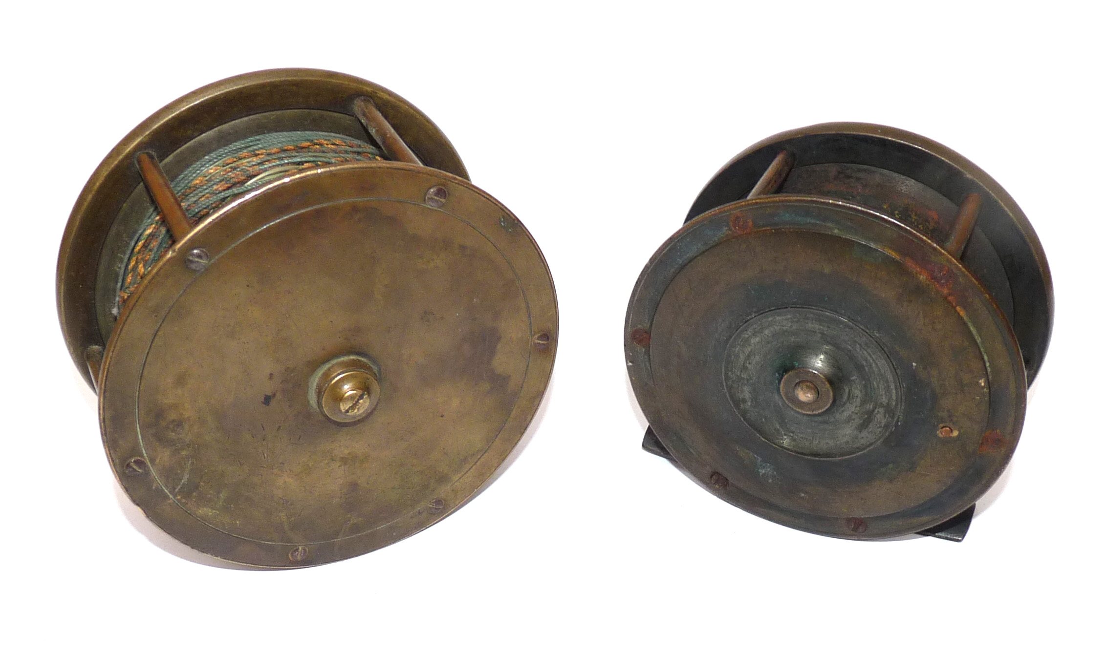2 all brass antique salmon fly fishing reels to use or display, one Scottish? - Image 3