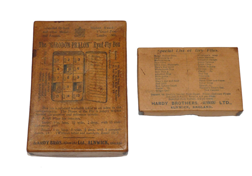 Two Hardy waxed card advertising boxes with special flies - Image 2