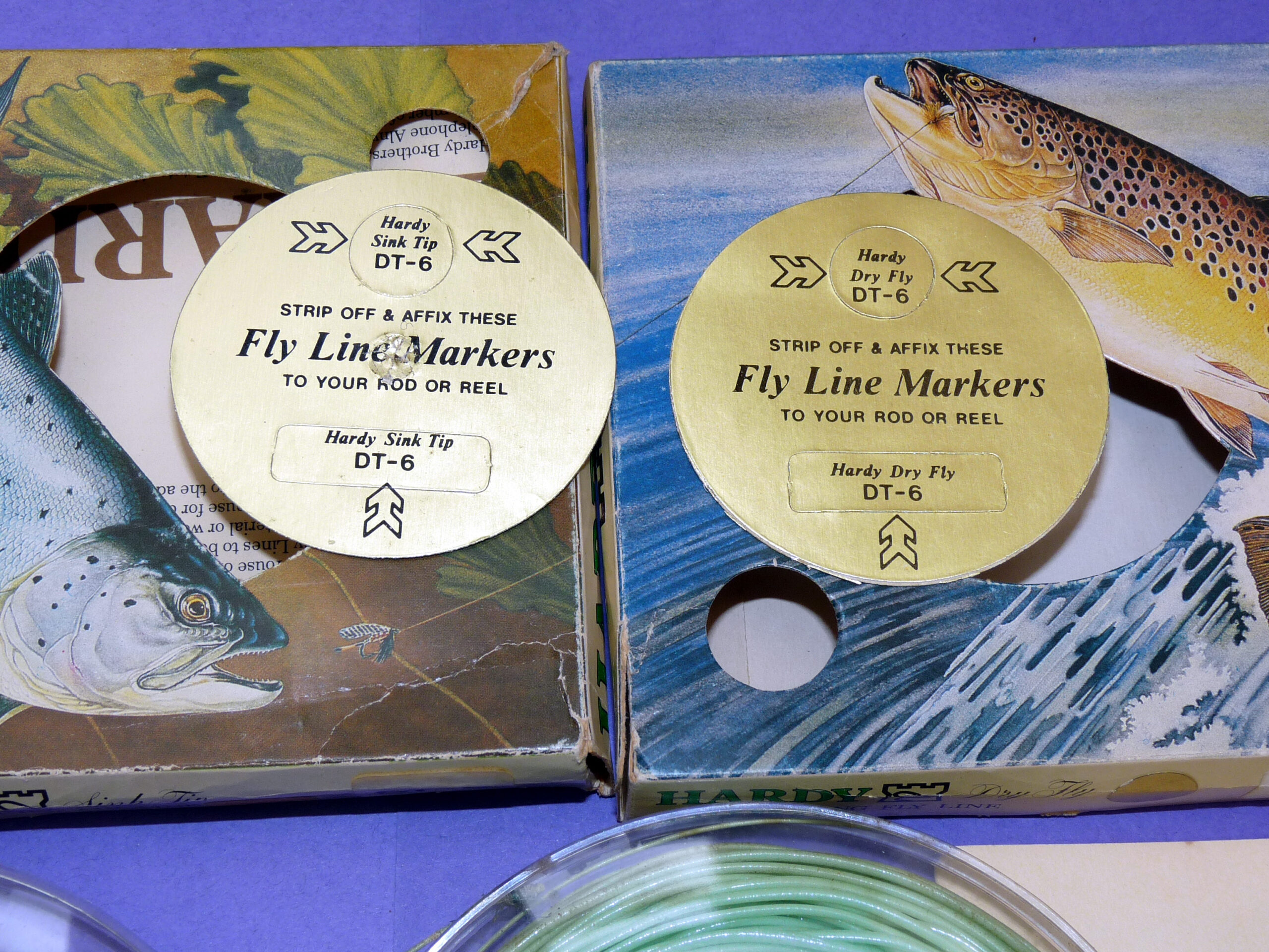 Hardy Sink Tip DT-6 + Hardy Dry Fly DT-6 trout fly lines, used boxed - Image 2