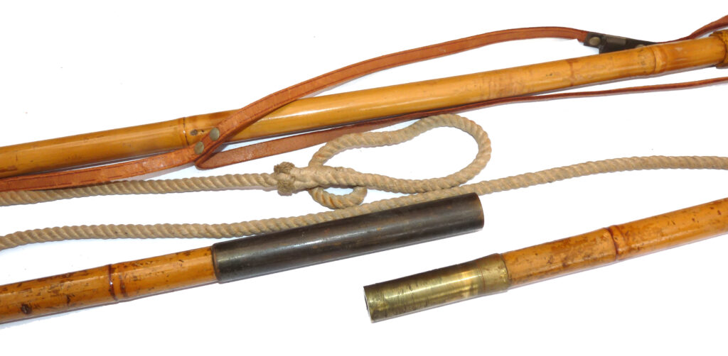 Hardy vintage bamboo shaft combined wading staff and gaffs x 2 to display - Image 3