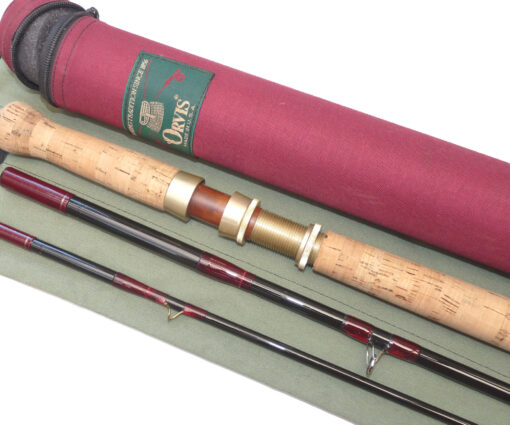 Orvis Trident 15’ 3 piece graphite salmon fly rod in fine pre owned condition. #10, weight 10-7/8 oz. Tip Flex 11.5,