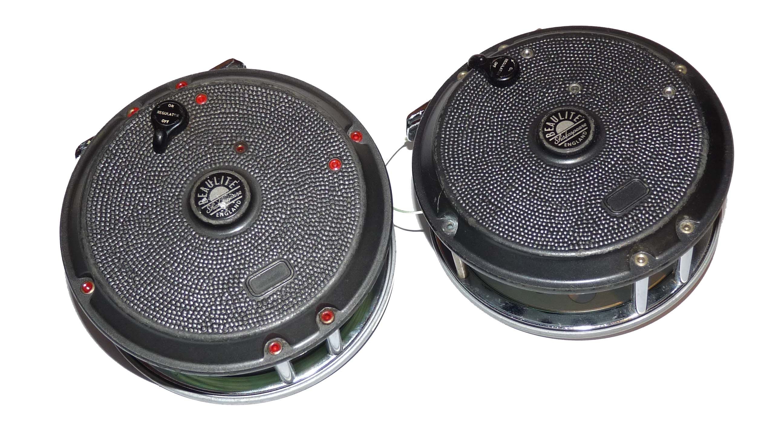 2 J W Young Beaulite alloy salmon fly reels for Shakespeare + WF10-i line to fish - Image 2