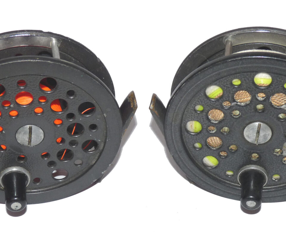 Shakespeare Super Condex 4.25” narrow drum alloy salmon fly reels x2 J.W Young