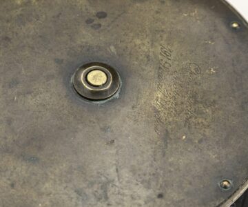 Alternative view of C. Farlow 4.75" antique all brass salmon fly reel c 1890