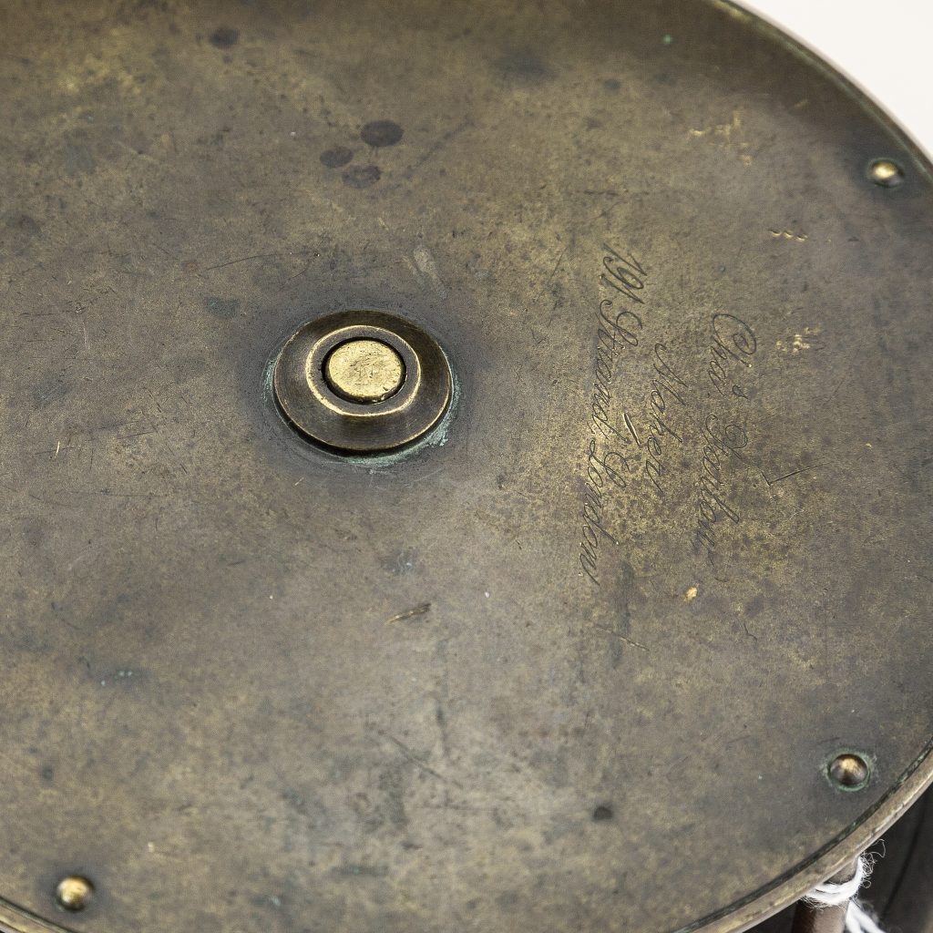 C. Farlow 4.75" antique all brass salmon fly reel c 1890 - Image 2