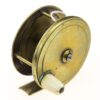 Chas Farlow & Co 3 3/4" brass platewind reel, fish logo