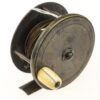 Chas Farlow & Co. 32 brass plate wind fishing reel. Engraved 191 Strand, London.
