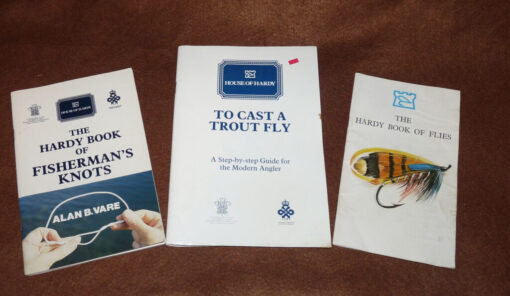 3 Hardy soft back booklets, “The Hardy Book Of Flies” Knots and another for collector