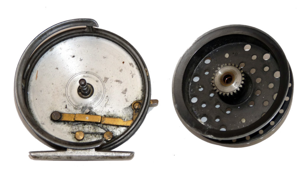 Hardy Eureka 3.5" alloy narrow drum trotting reel 1913-20 early model - Image 2