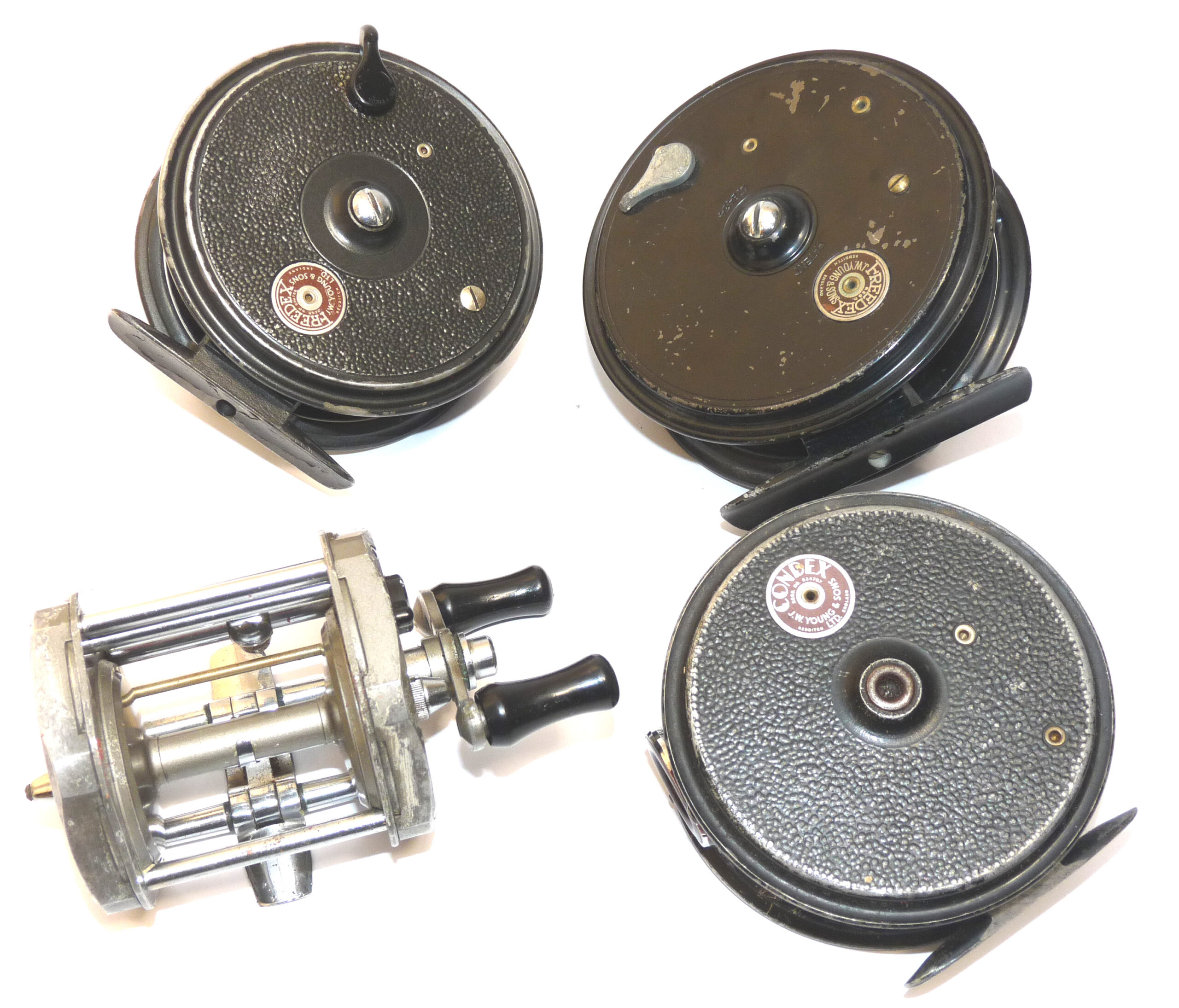 J W Young 4 vintage reels Freedex x 2 Gildex and Pridex to use or collect - Image 2