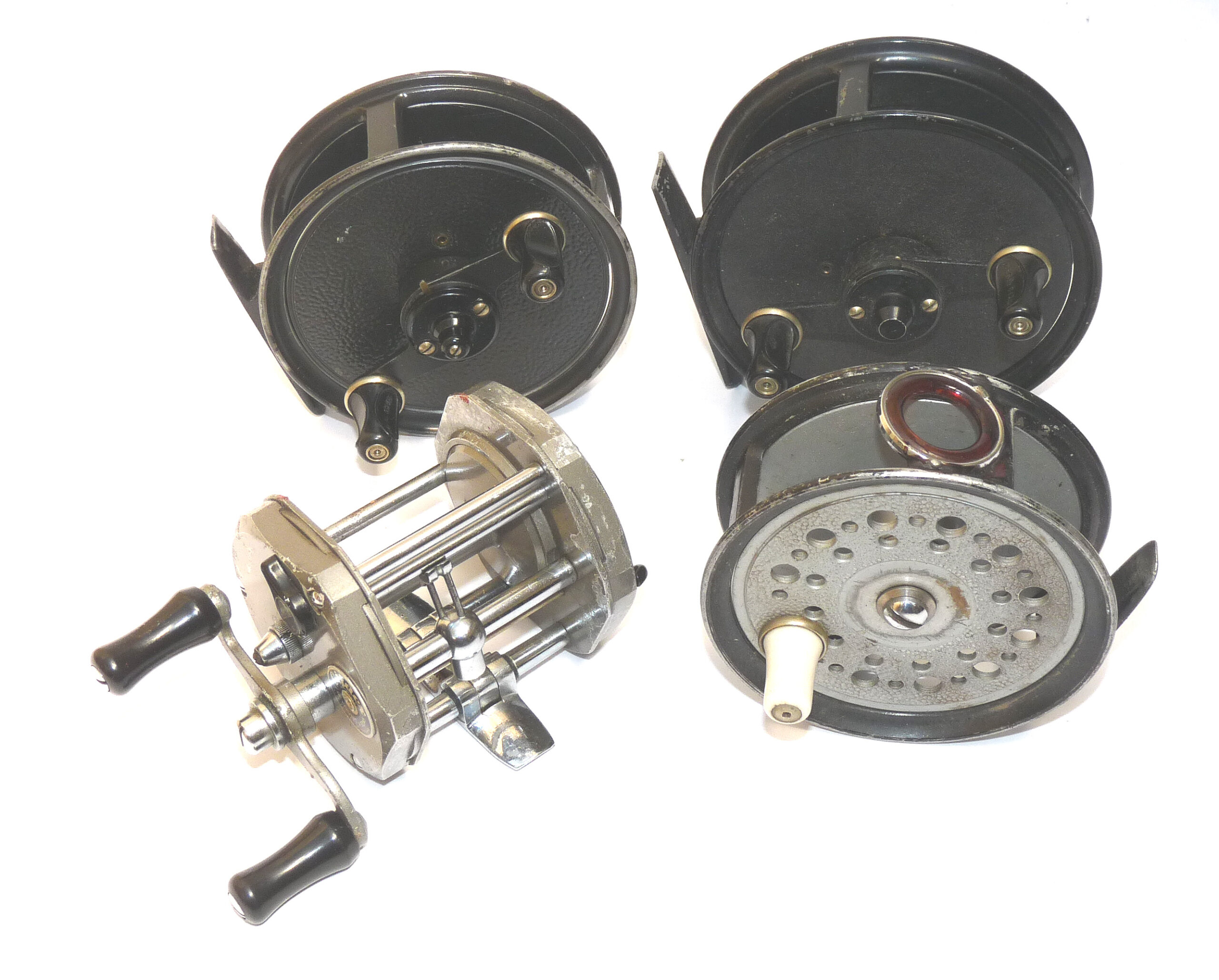 J W Young 4 vintage reels Freedex x 2 Gildex and Pridex to use or collect