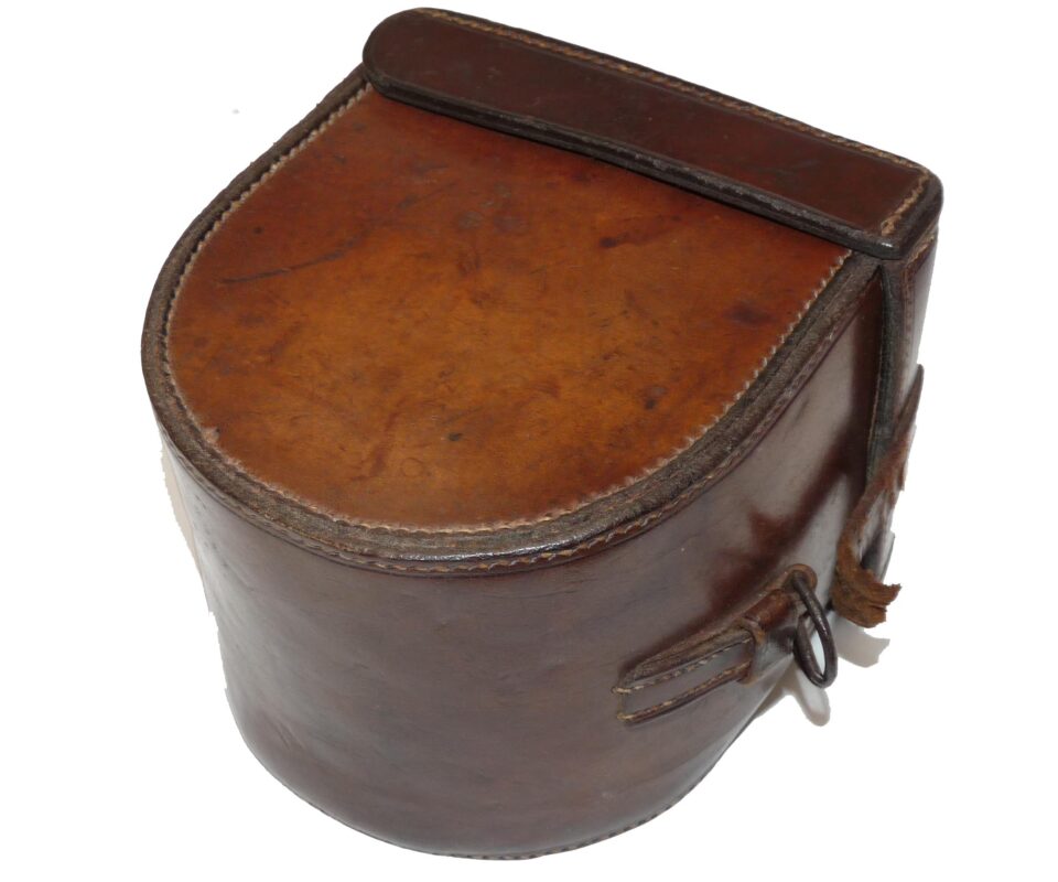 Farlow antique block leather reel case c1900 perfect regal reels