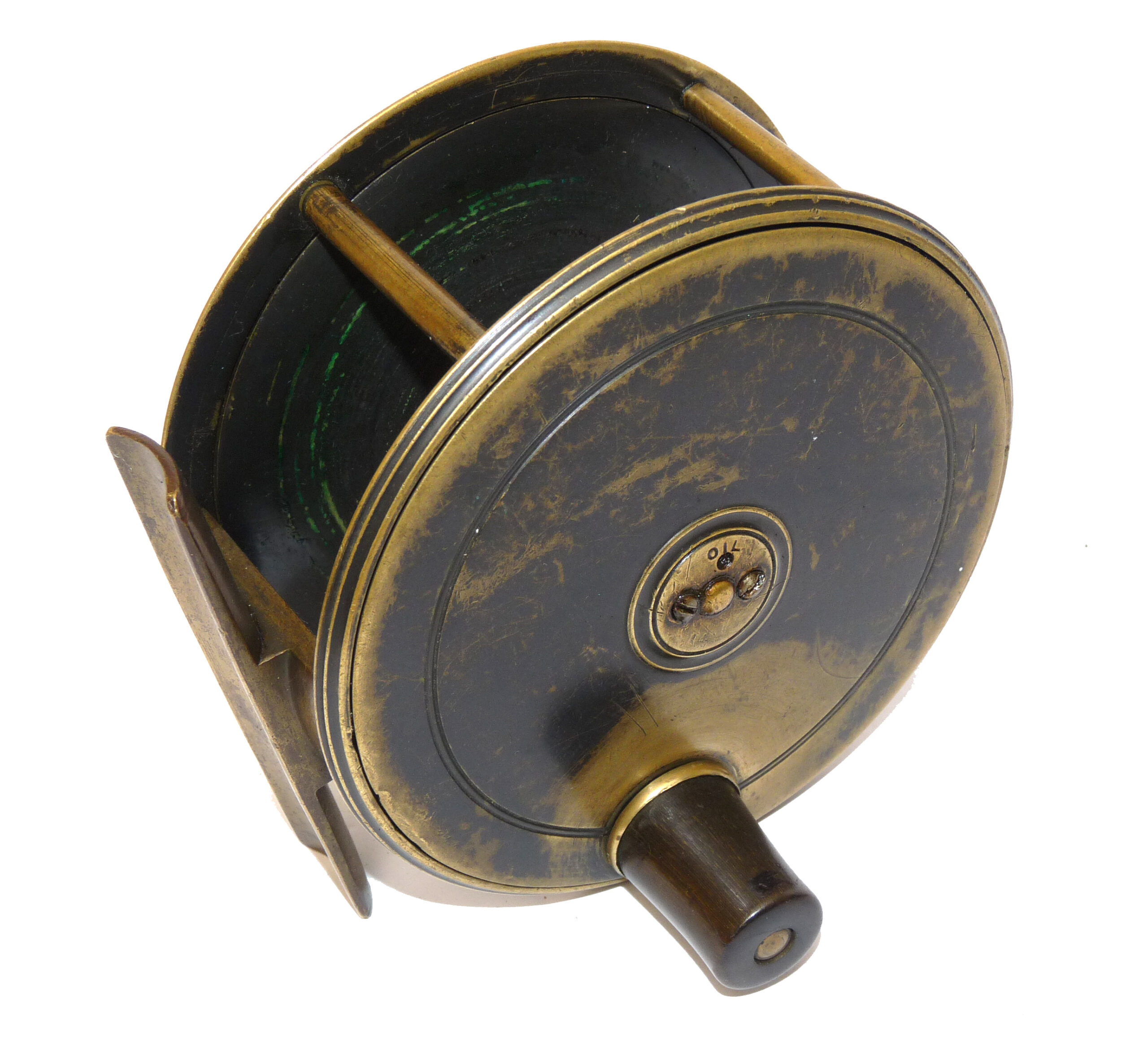 Chas Farlow & Co. Makers 191 Strand London.” Patent Lever 4" all brass salmon fly reel pre 1900