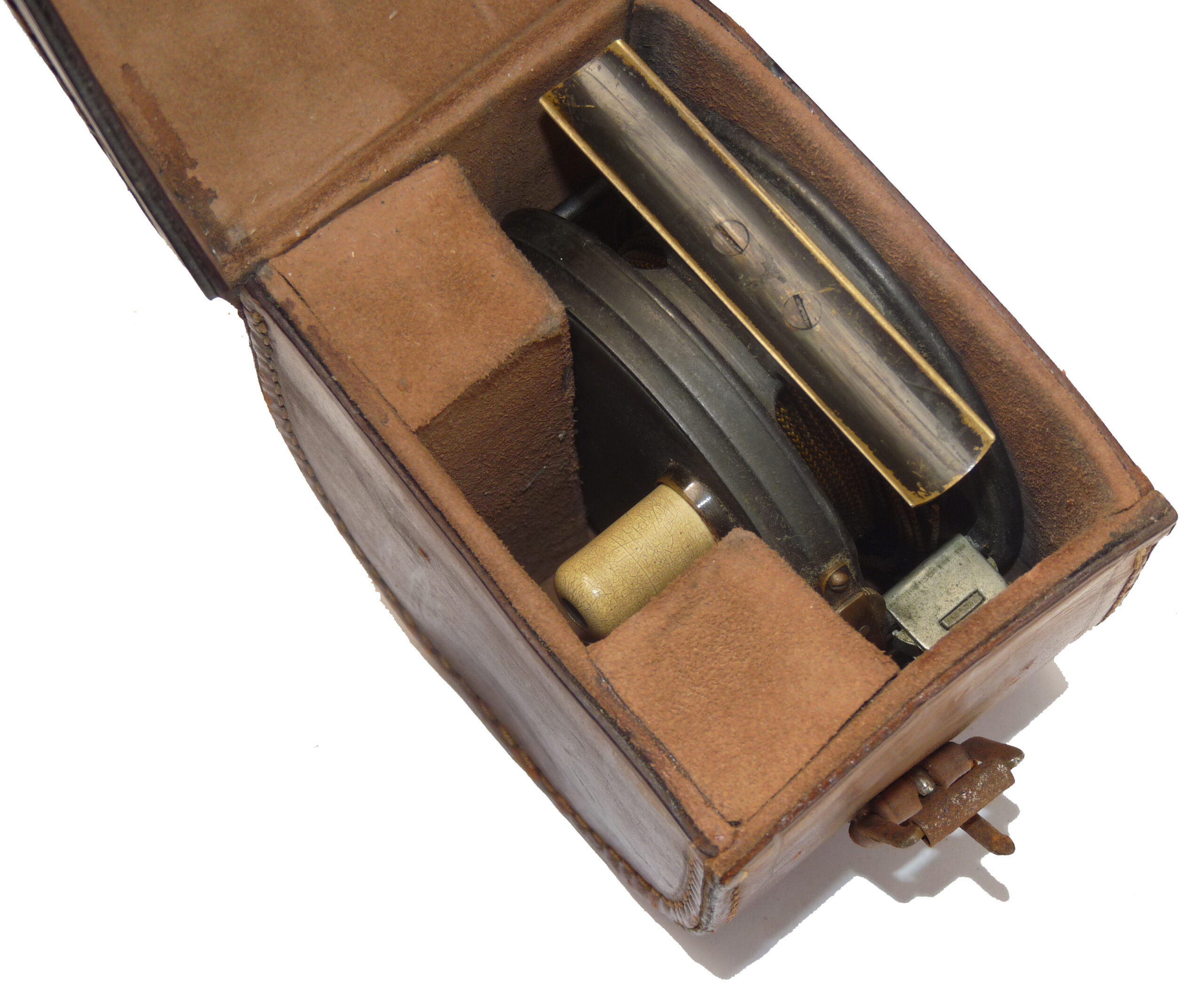 Farlow 3" alloy vintage Perfect pattern trout fly reel + guide & block leather case - Image 3