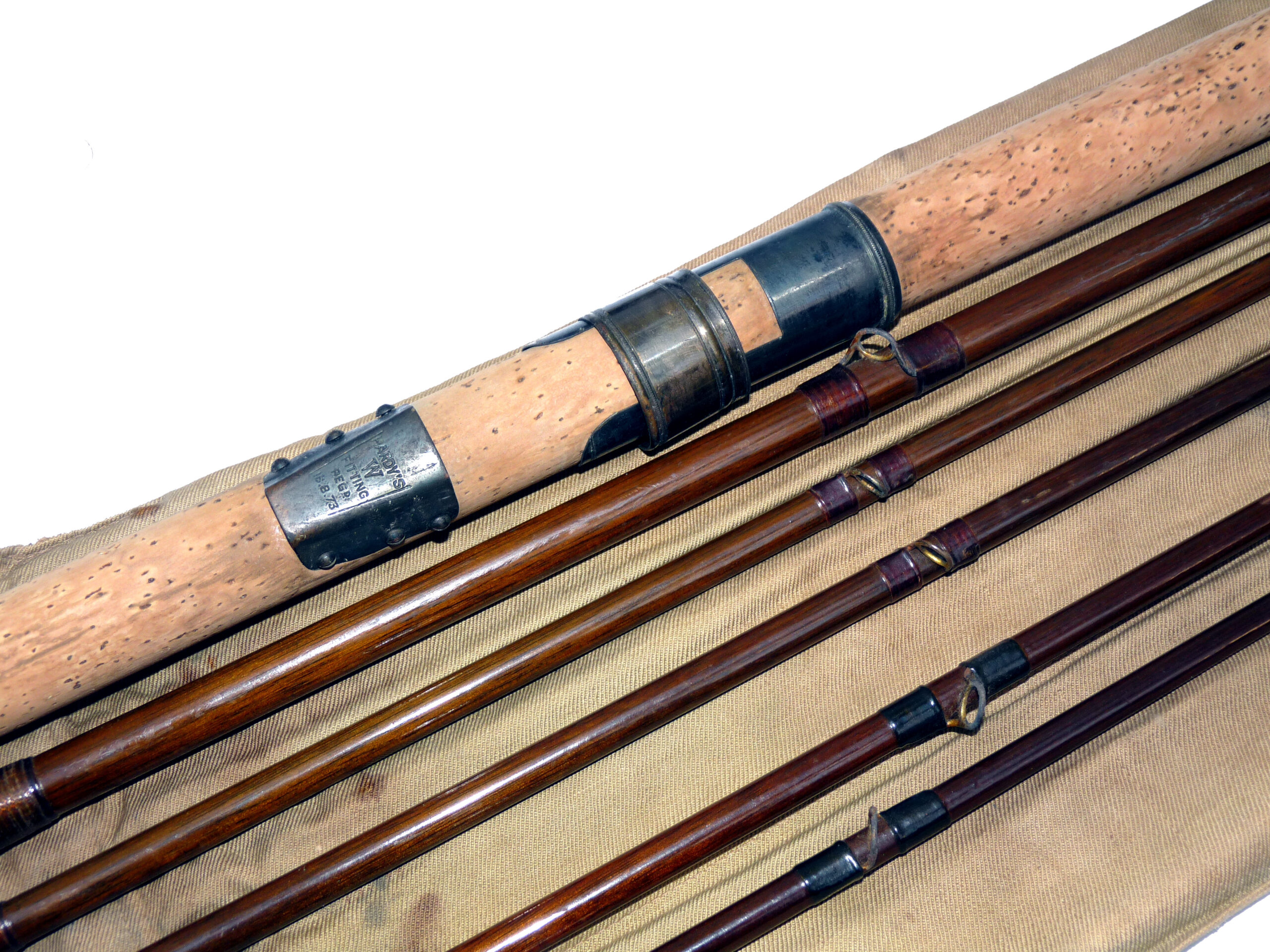 Hardy The Alnwick Greenheart 14' 6" 6 pce salmon fly worming rod 1906 - Image 3
