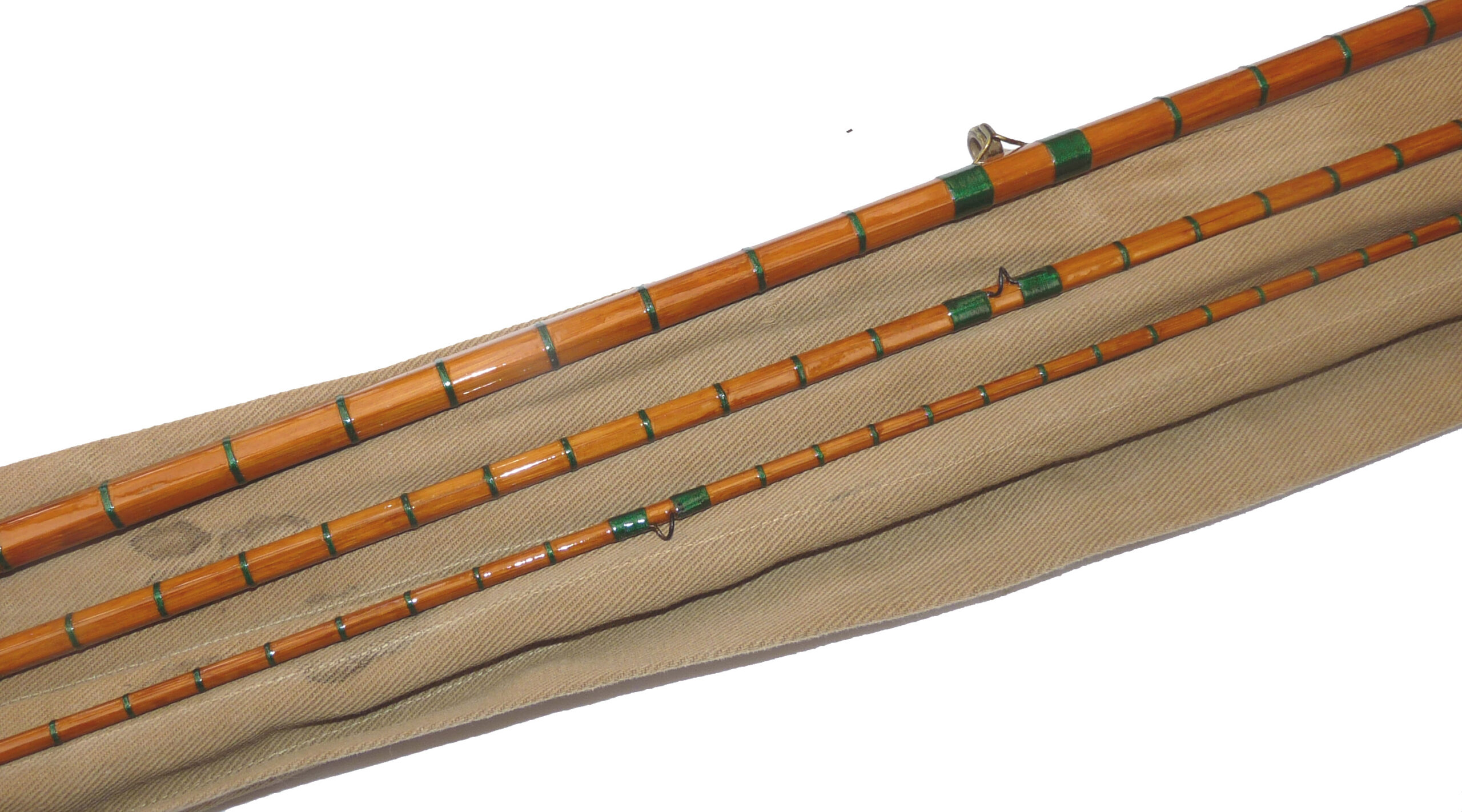 E. Kerry of Lockton, Pickering, York 9’6”, 3 piece split cane trout fly rod line #6 good to use - Image 3
