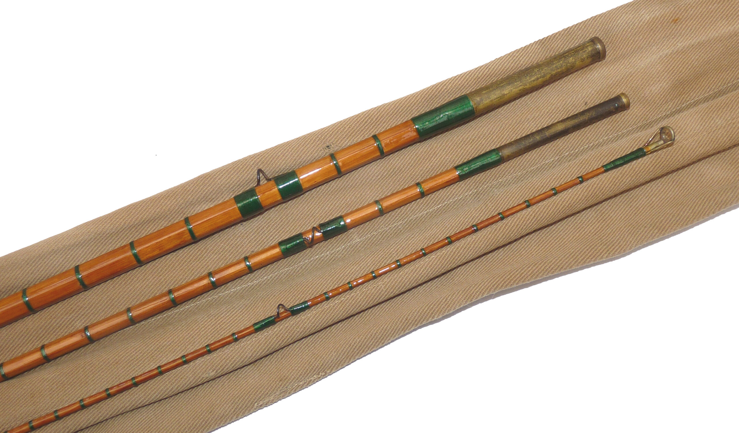 E. Kerry of Lockton, Pickering, York 9’6”, 3 piece split cane trout fly rod line #6 good to use - Image 2