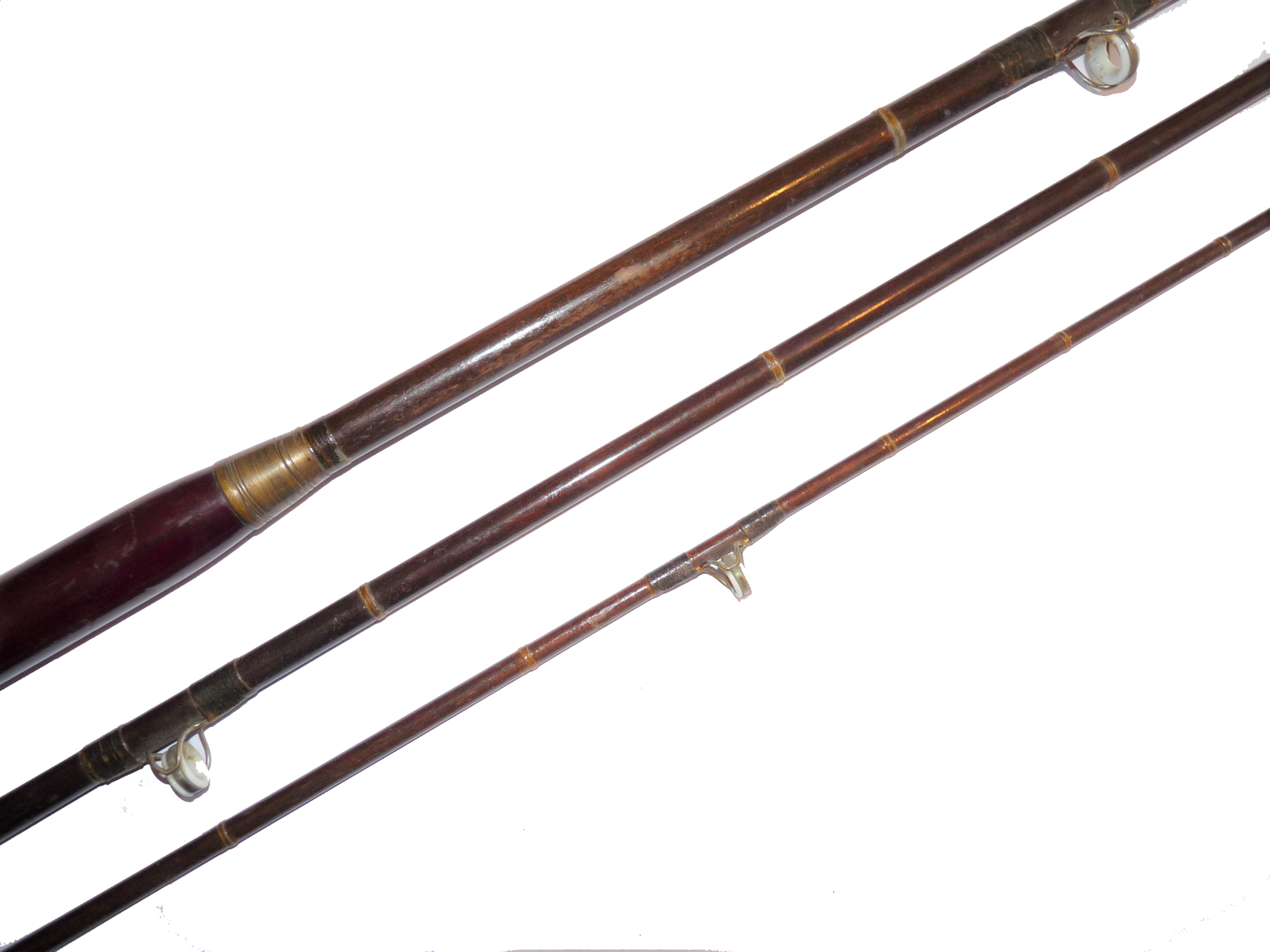 Greenheart Three Piece Spinning Rod With Porcelain Rings Ideal Presentation 10'6" - Image 2