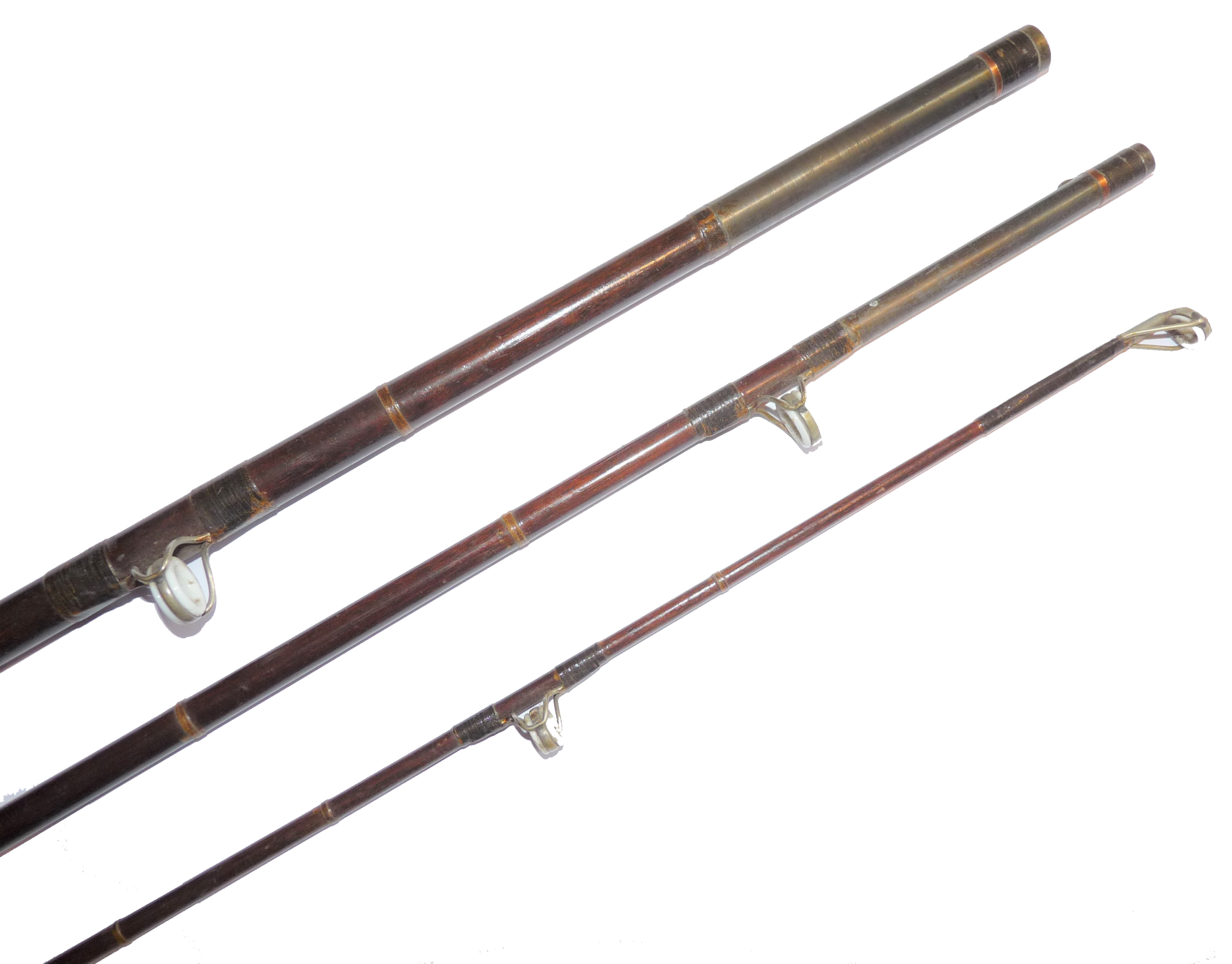 Greenheart Three Piece Spinning Rod With Porcelain Rings Ideal Presentation 10'6" - Image 3