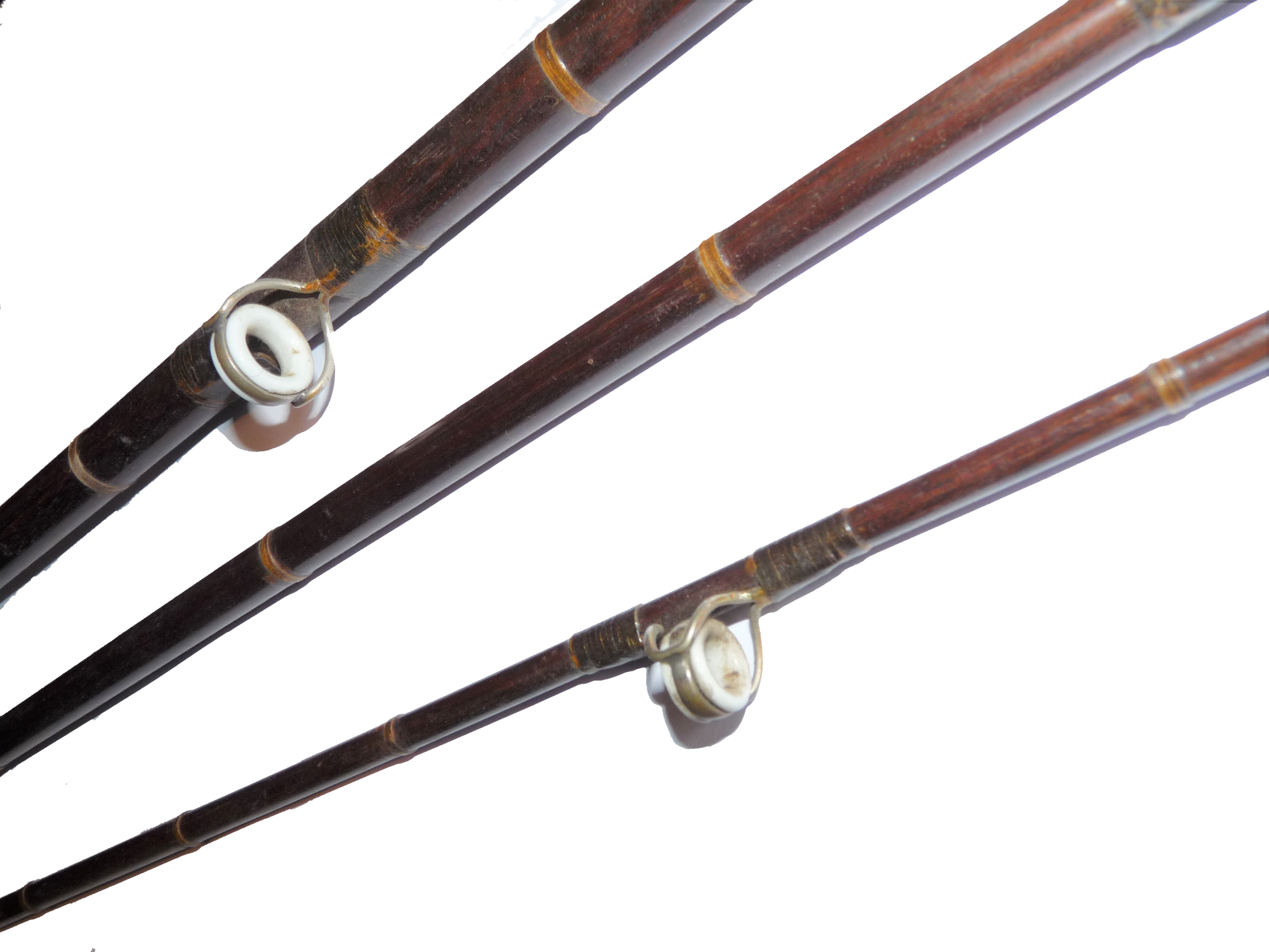 Greenheart Three Piece Spinning Rod With Porcelain Rings Ideal Presentation 10'6" - Image 4