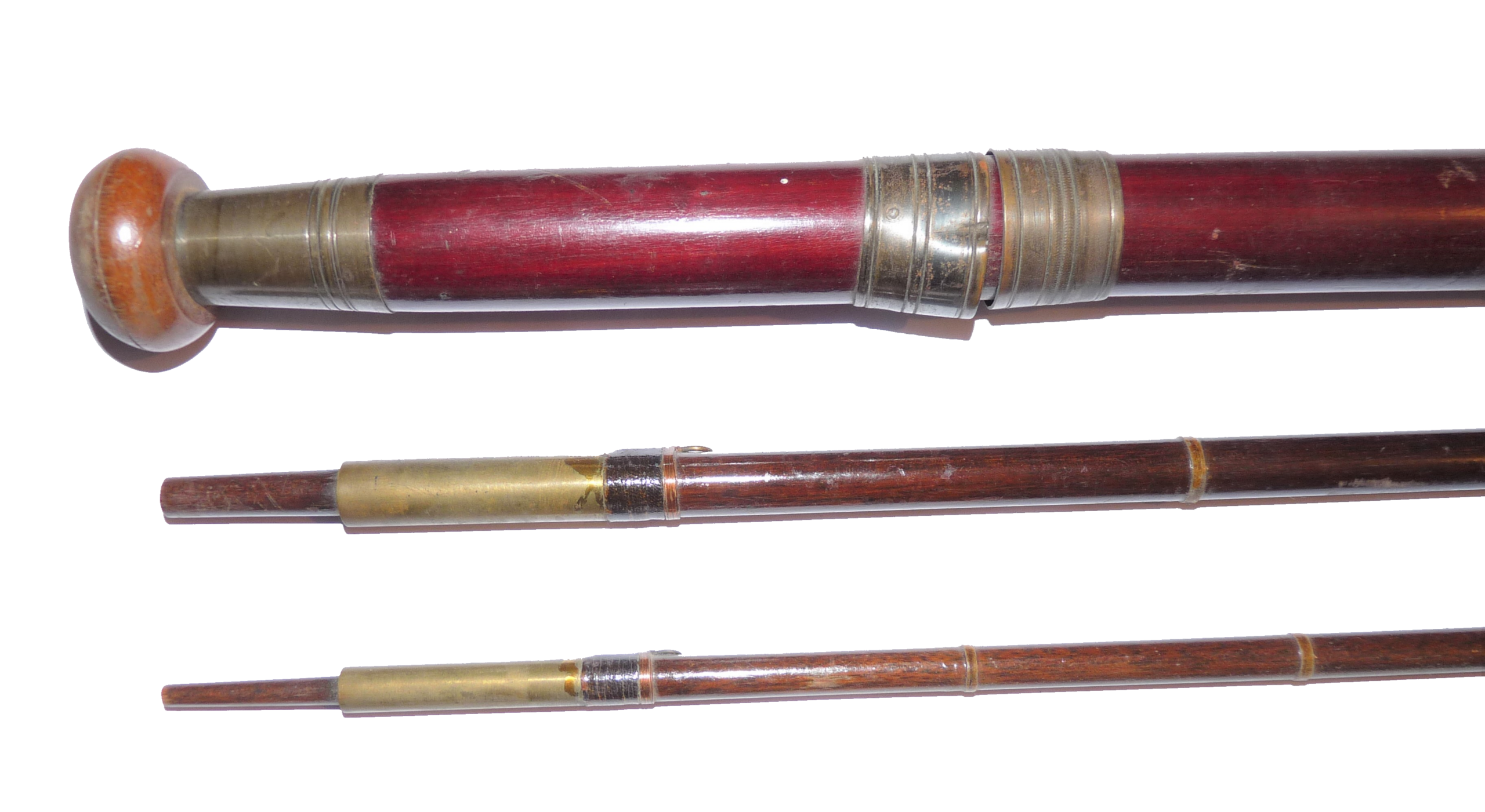 Greenheart Three Piece Spinning Rod With Porcelain Rings Ideal Presentation 10'6" - Image 5