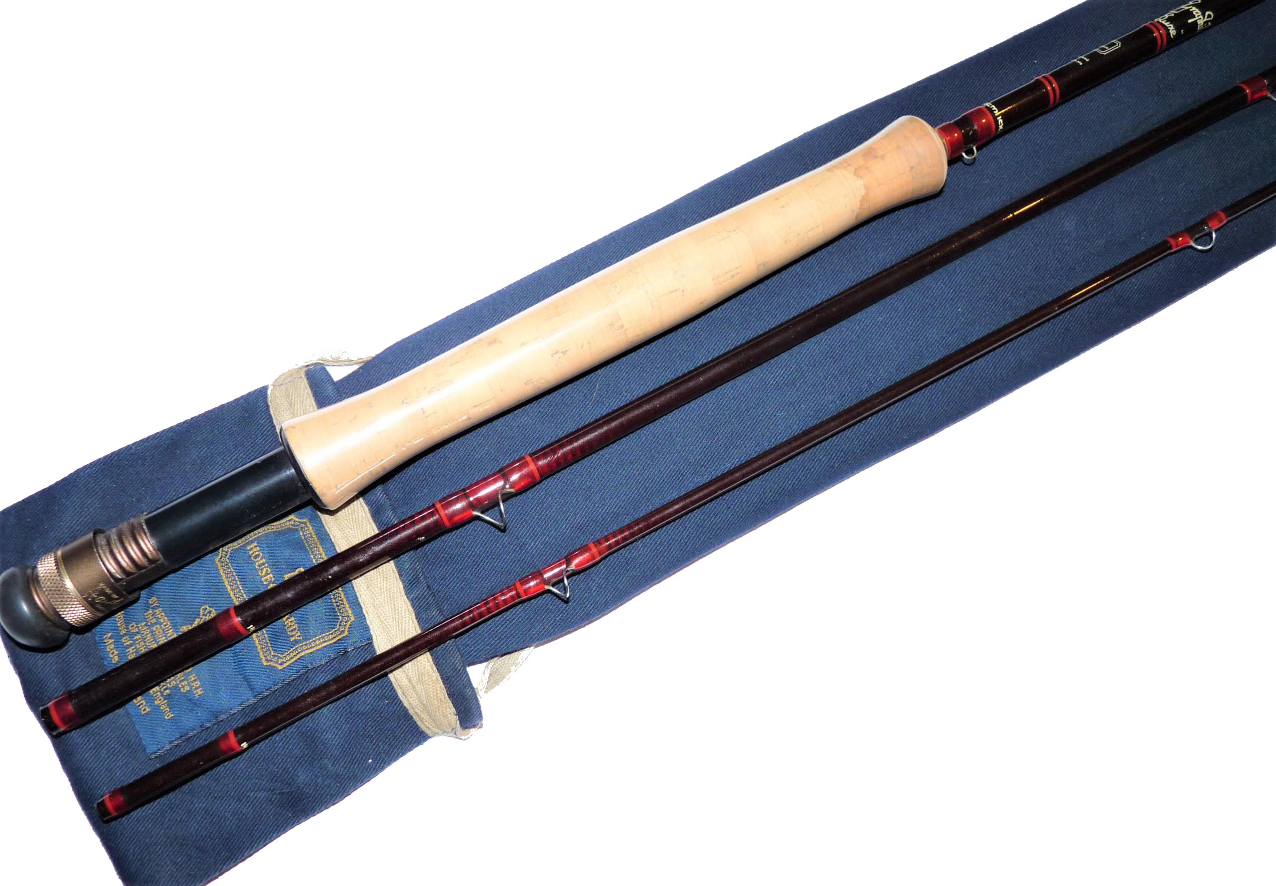 Hardy Graphite De Luxe 11' 3 piece line #7 fly rod & makers bag