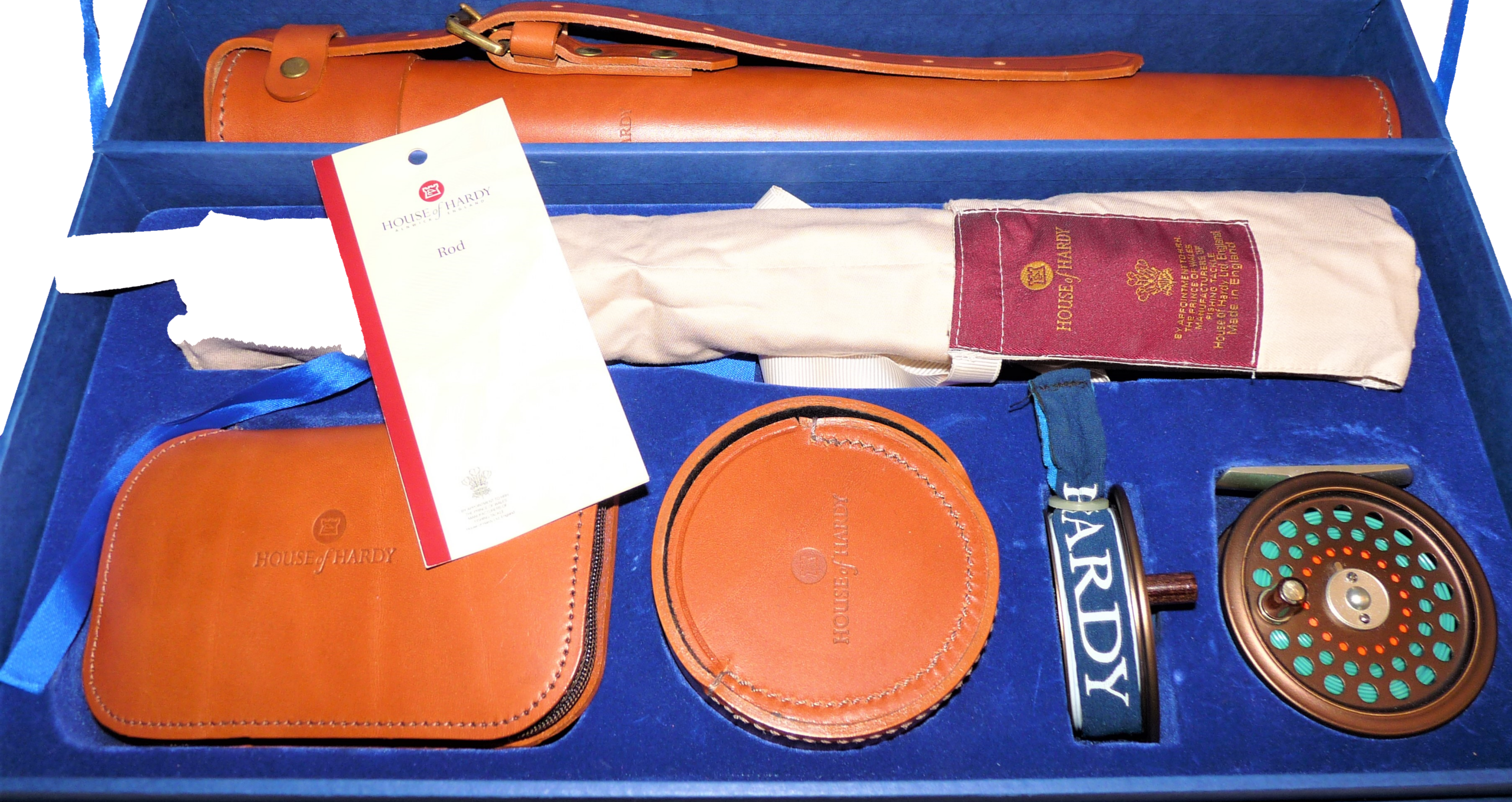 Hardy The Compleat Angler Presentation Set Smuggler Rod Leather Case Reel Spool