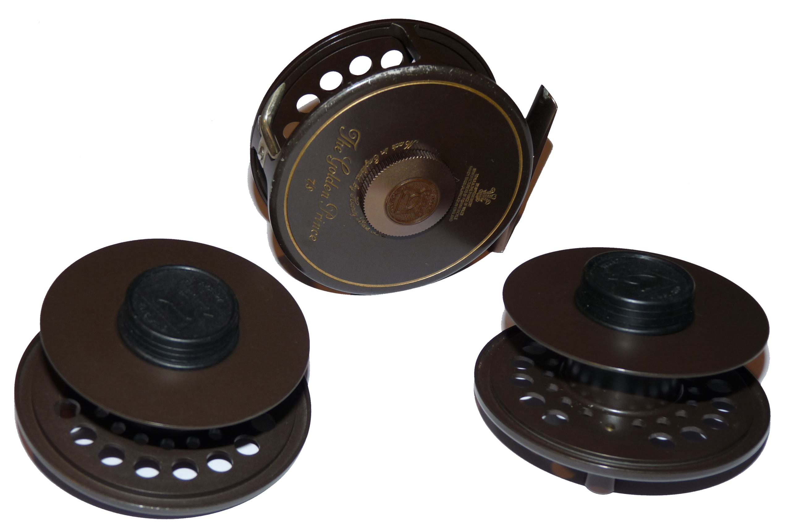 Hardy Golden Prince 7/8 reel with two spare spools - Image 2