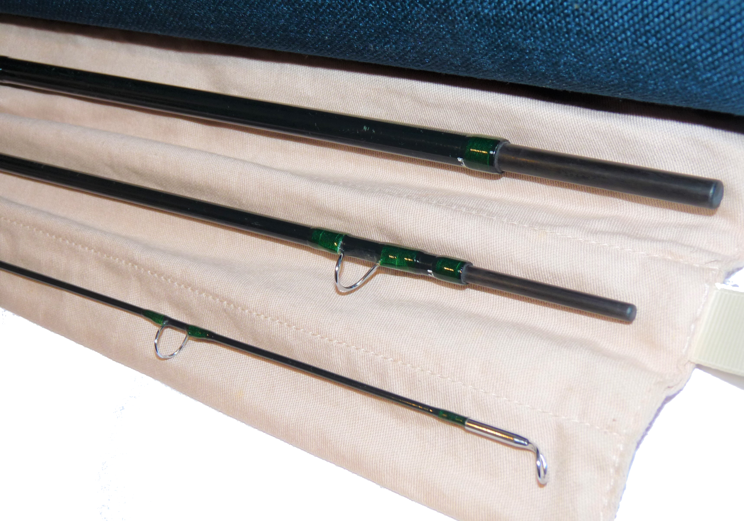 Hardy Gem 9' 6" 3-piece carbon fly rod #7 bag & Cordura tube - Image 3