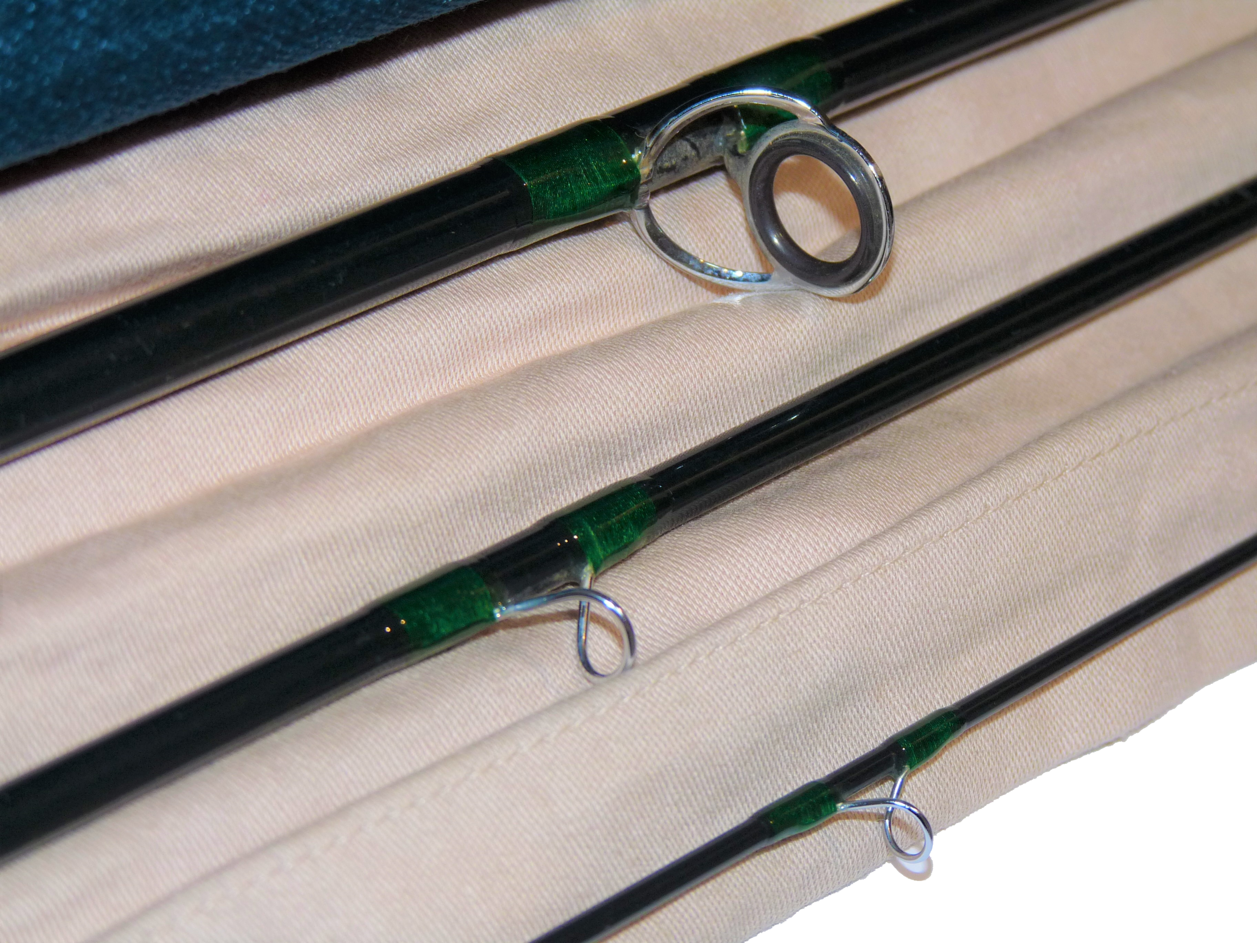 Hardy Gem 9' 6" 3-piece carbon fly rod #7 bag & Cordura tube - Image 4