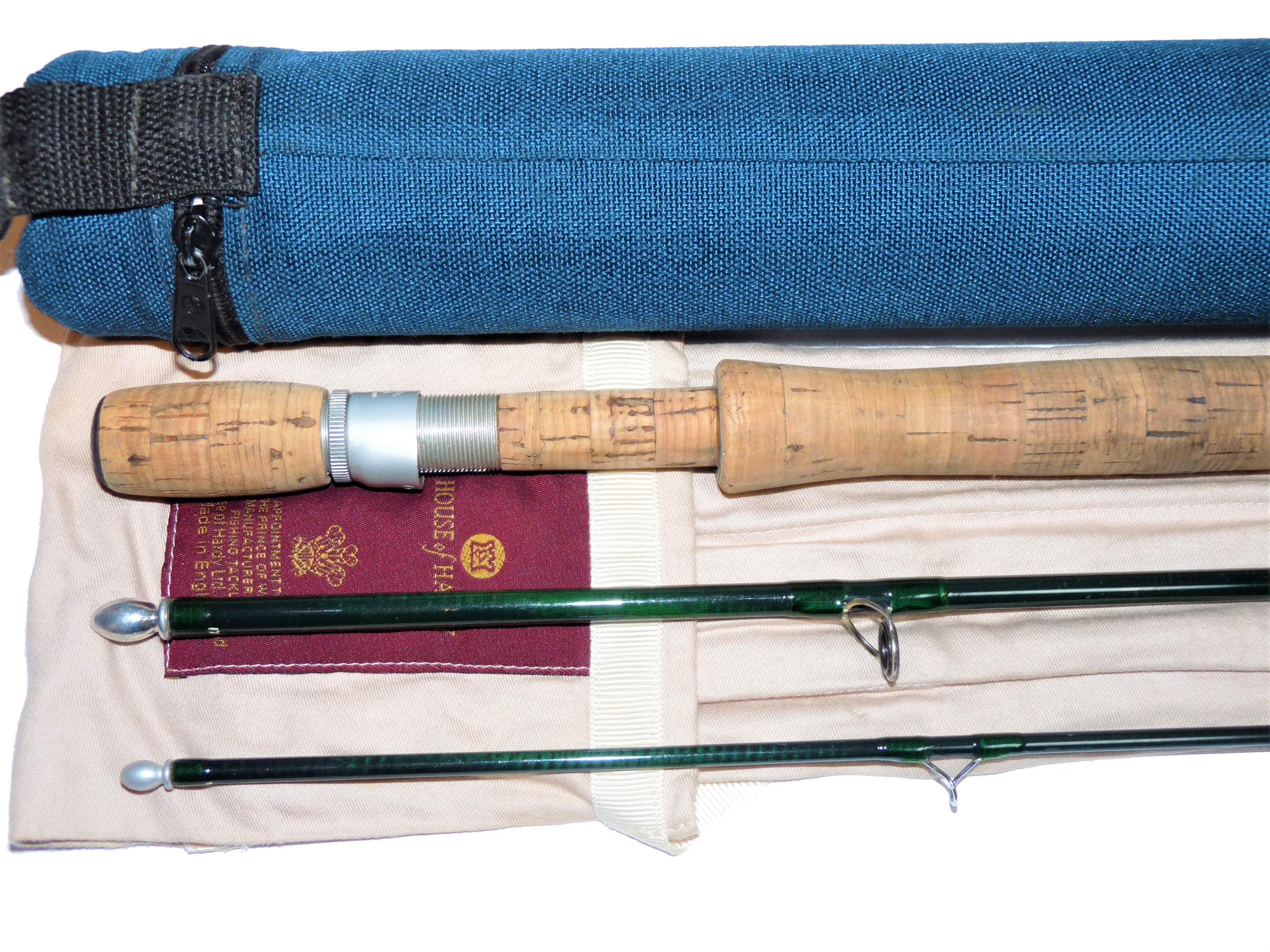 Hardy Gem 9' 6" 3-piece carbon fly rod #7 bag & Cordura tube - Image 7