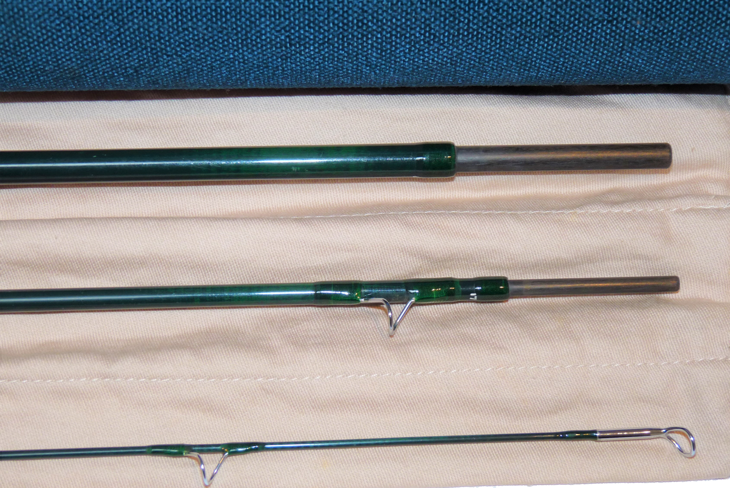 Hardy Gem 9' 6" 3-piece carbon fly rod #7 bag & Cordura tube - Image 6