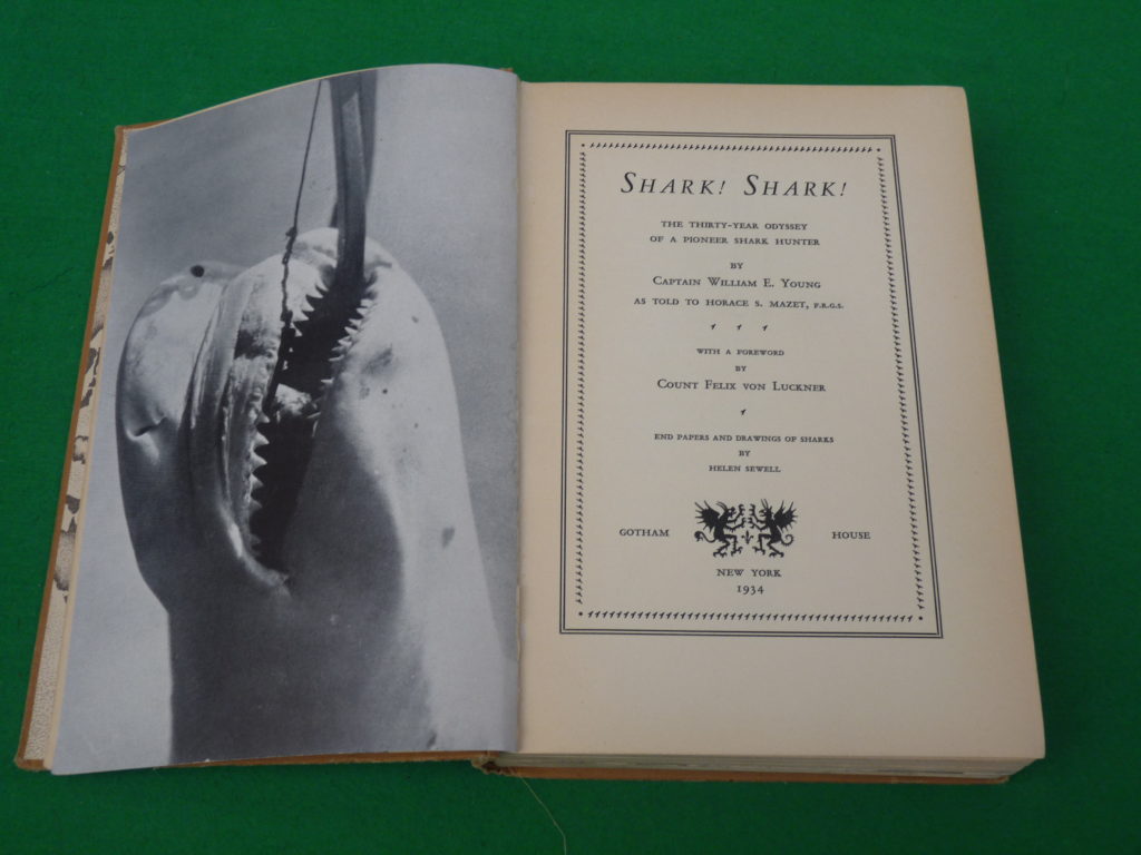 Shark! Shark! book by Captain William E Young 2nd Edition fishing hardback