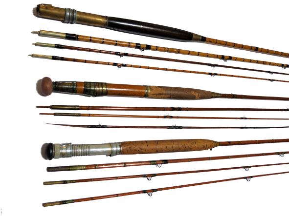 Wilkes Osprey & Lee Of Redditch 3 split cane vintage fly fishing rods for restoration - Image 2