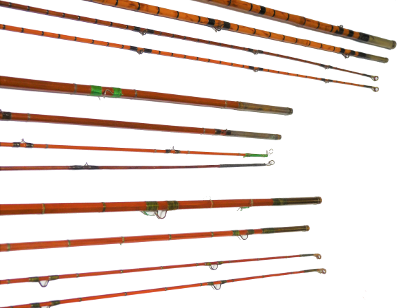 Wilkes Osprey & Lee Of Redditch 3 split cane vintage fly fishing rods for restoration - Image 3