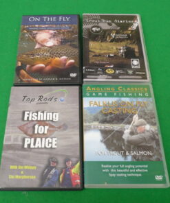 4 Fishing DVDs On The Fly part 1, Fishing for Plaice, Falkus on Fly Casting and The Trout Bum Diaries