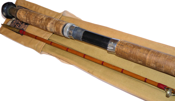 Hardy The Light Caster Spinning rod two piece 7' vintage rod in original bag - Image 2