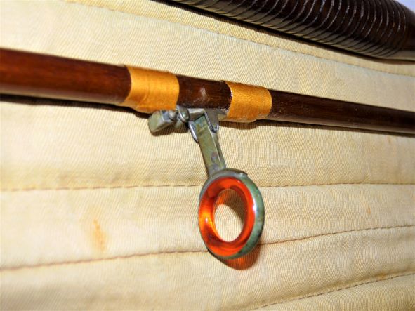 Milwards Four Piece Greenheart Travel Rod 7' With Drop Down Red Agate Ring - Image 5