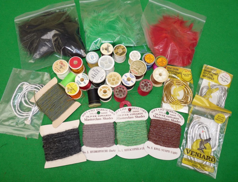 Fly-tying materials including Oliver Edwards, Masterclass,Orvis, Danville’s & Veniard