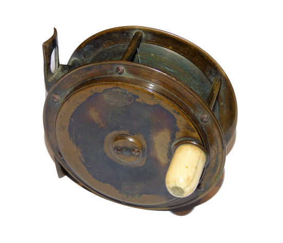 Hardy Hercules 4" all brass salmon fly reel 1890