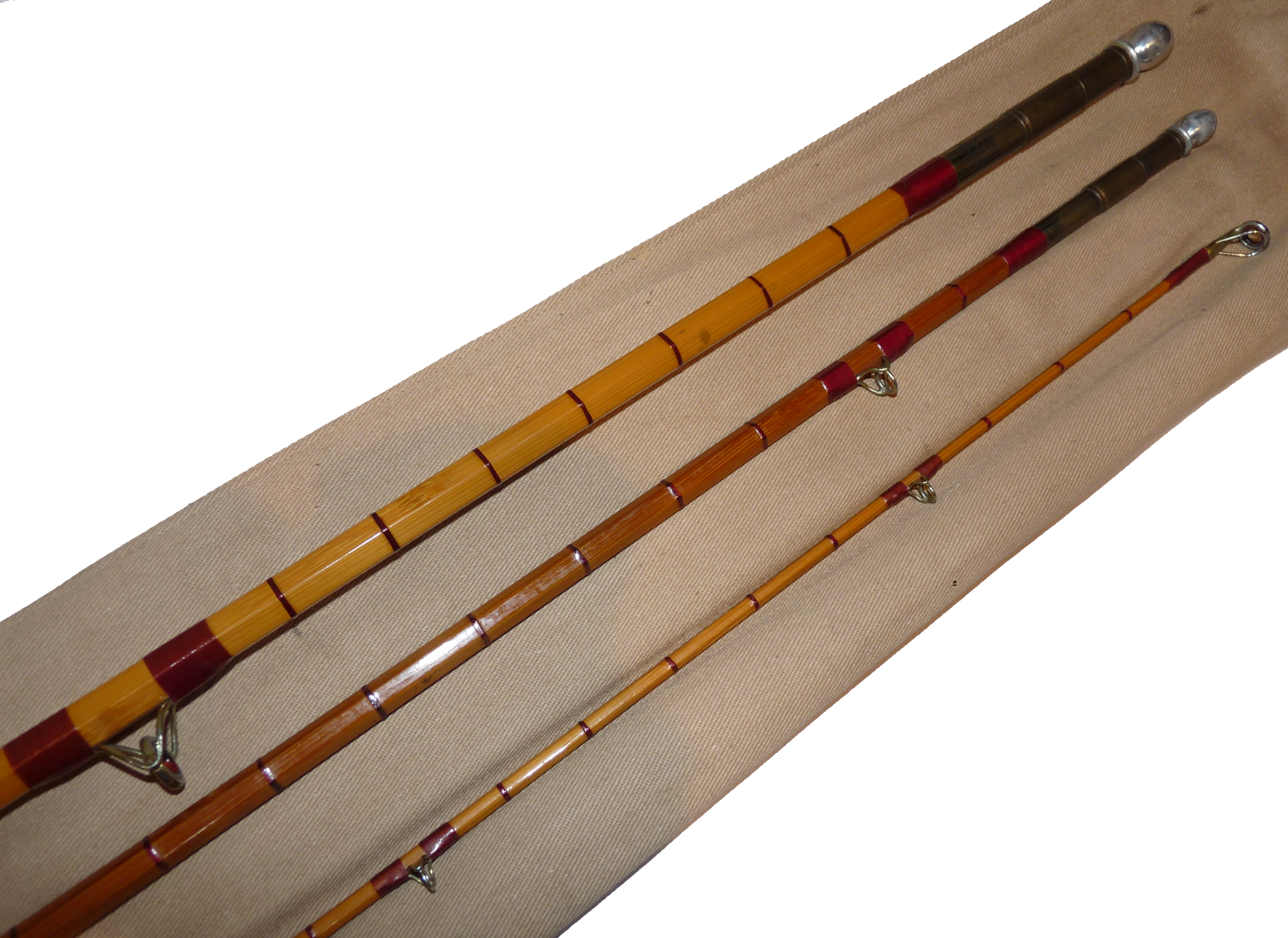Cambrian Fly Fishers of Wales 10'6" two piece split cane trout fly rod #8 for river, lake - Image 5