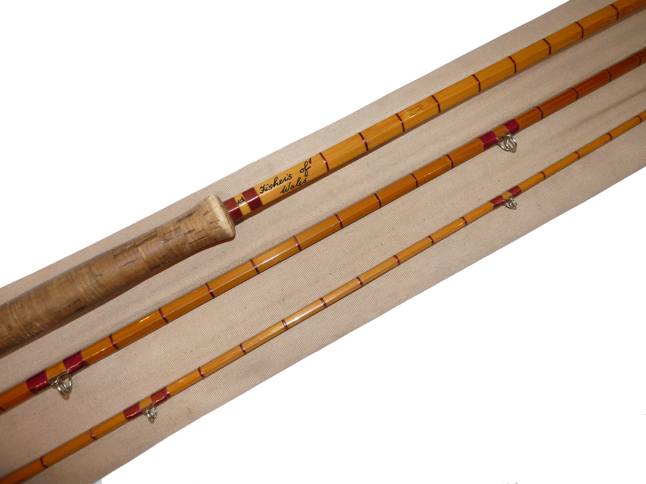 Cambrian Fly Fishers of Wales 10'6" two piece split cane trout fly rod #8 for river, lake