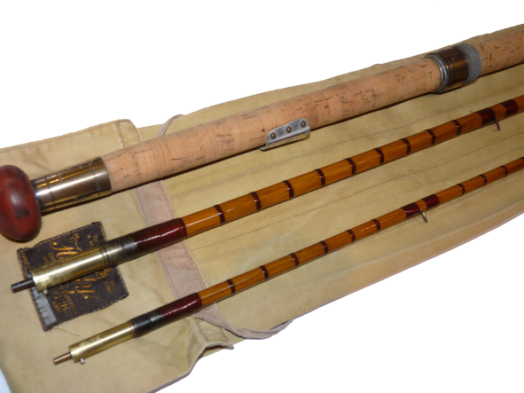 Hardy 'Hi Regan' 15' three piece split cane salmon fly rod c1925 - Image 4