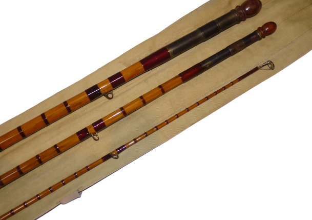 Hardy 'Hi Regan' 15' three piece split cane salmon fly rod c1925 - Image 6