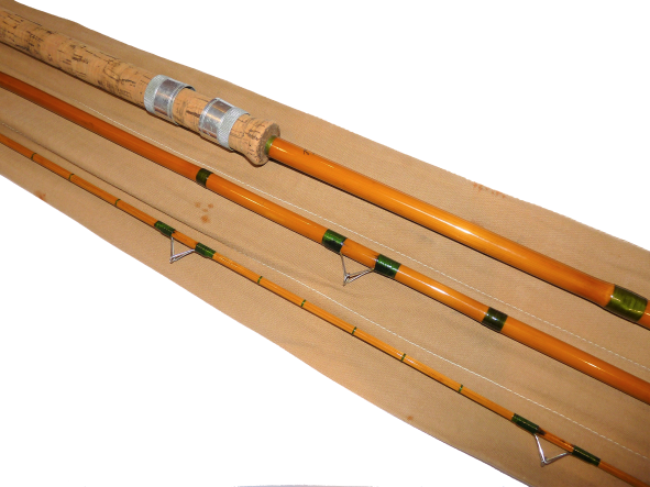 Hardy 'The General' 11' two piece float rod, whole cane, green whipped 1955 rare - Image 3