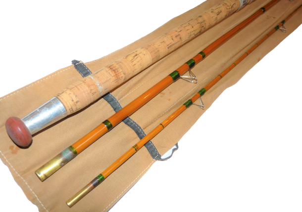 Hardy 'The General' 11' two piece float rod, whole cane, green whipped 1955 rare - Image 4